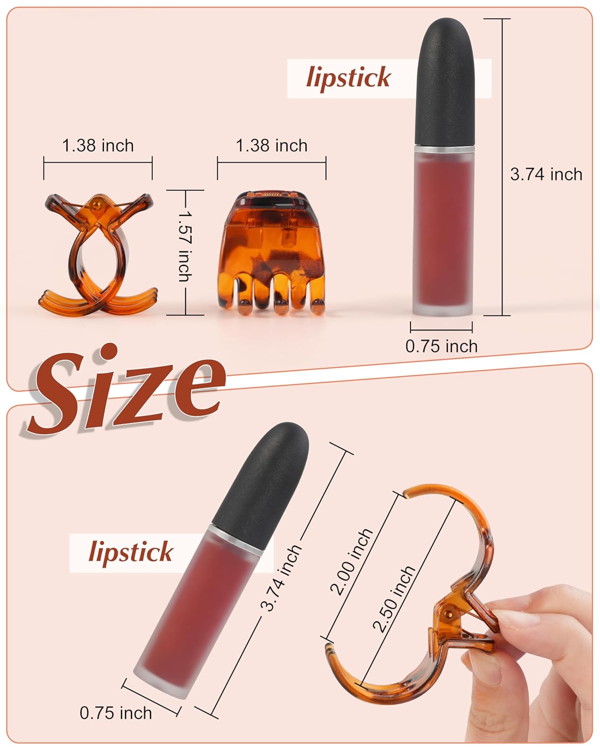 Medium Hair Clips. 18 Pcs 1.38 Inch Hair Claw Clips. No-Slip Jaw Clips for Women and Girls