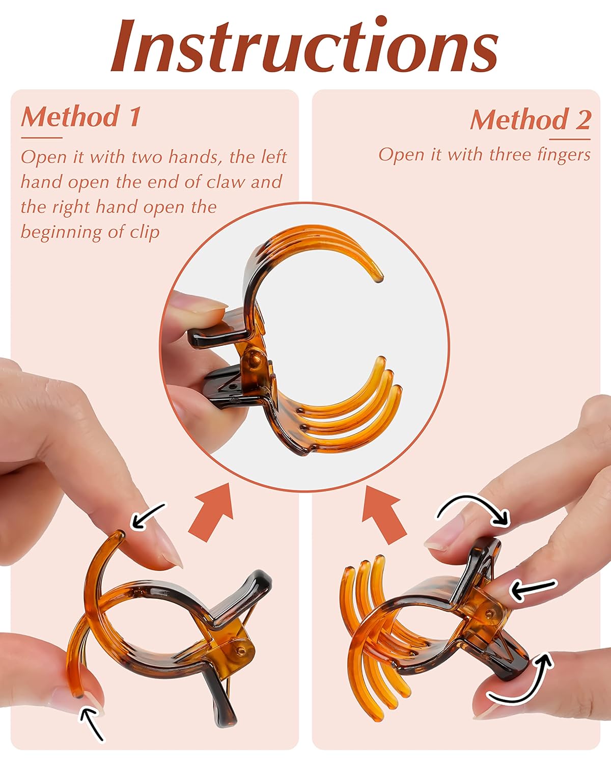 Medium Hair Clips. 18 Pcs 1.38 Inch Hair Claw Clips. No-Slip Jaw Clips for Women and Girls